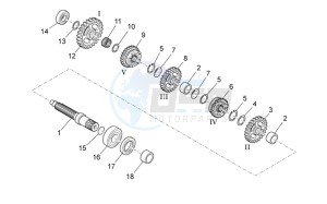 RXV 450-550 drawing Driven shaft