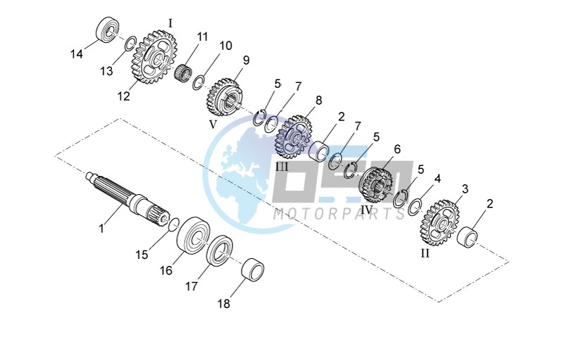 Driven shaft