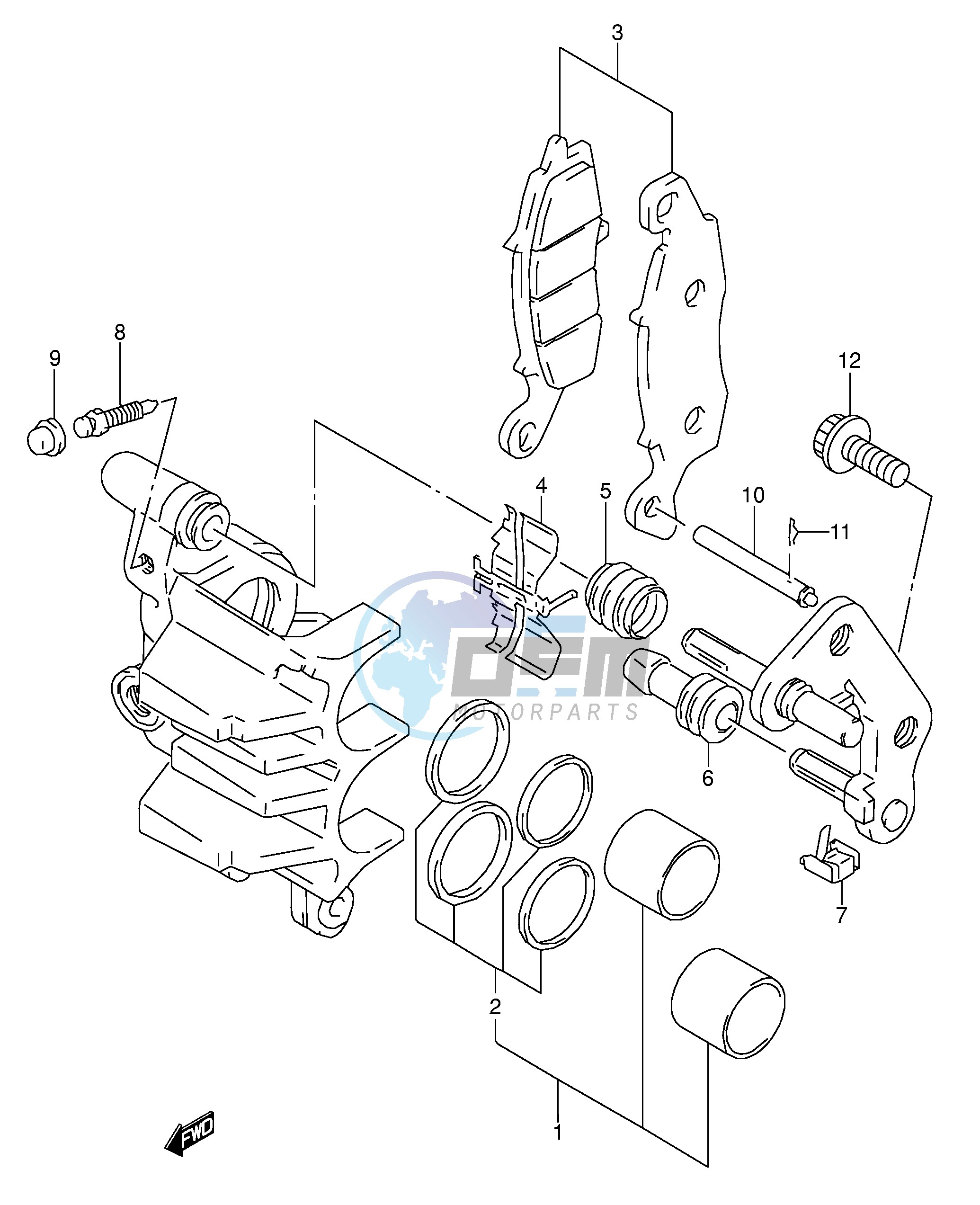 FRONT CALIPER (MODEL T)