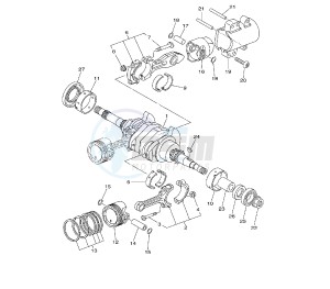 XP T-MAX 500 drawing CRANKSHAFT AND PISTON