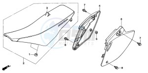 CRF450R drawing SEAT/SIDE COVER (CRF450R5,6,7,8)