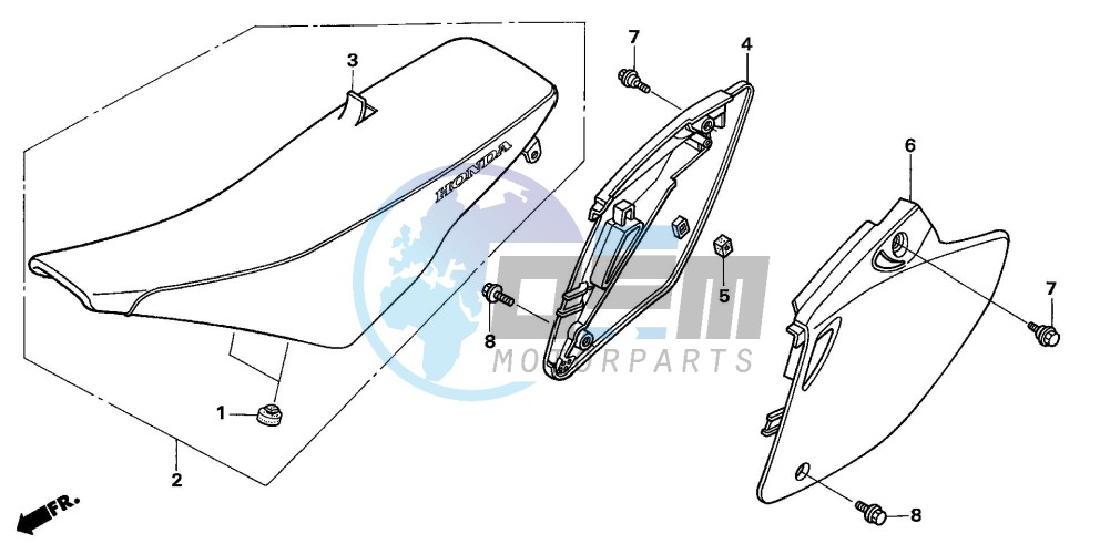 SEAT/SIDE COVER (CRF450R5,6,7,8)