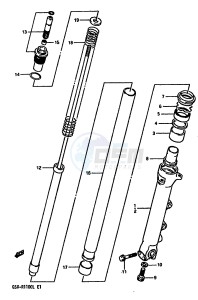 GSX-R1100 (K-L) drawing FRONT DAMPER (MODEL K)