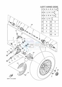 YFM700FWAD YFM7NGPLK (B4FR) drawing REAR WHEEL