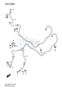 GSX-S1000F ABS EU drawing FRONT BRAKE HOSE