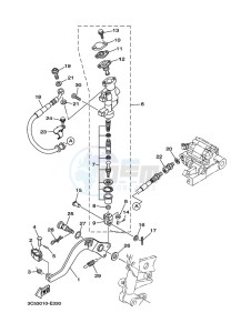 XT250 XT250M (B1UC) drawing REAR MASTER CYLINDER