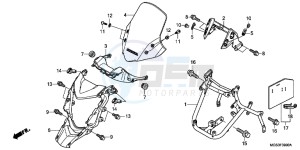 NC700XD NC700X 2ED drawing FRONT COWL