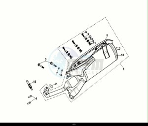 CROX 50 (AE05WB-EU) (E5) (M1) drawing EXHAUST MUFFLER