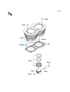 W650 EJ650-C7P GB XX (EU ME A(FRICA) drawing Cylinder/Piston(s)