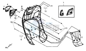 FIDDLE III 50 L4-L6 drawing HEAD LAMP /  FRONT COVER