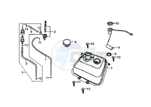 ORBIT 50 25KMH drawing FUEL TANK - FUEL CUT