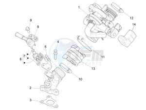 SPRINT 50 4T-3V E4 (EMEA) drawing Throttle body - Injector - Induction joint