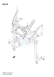 AN650 (E3-E28) Burgman drawing LEG SHIELD BRACE (AN650L1 E33)