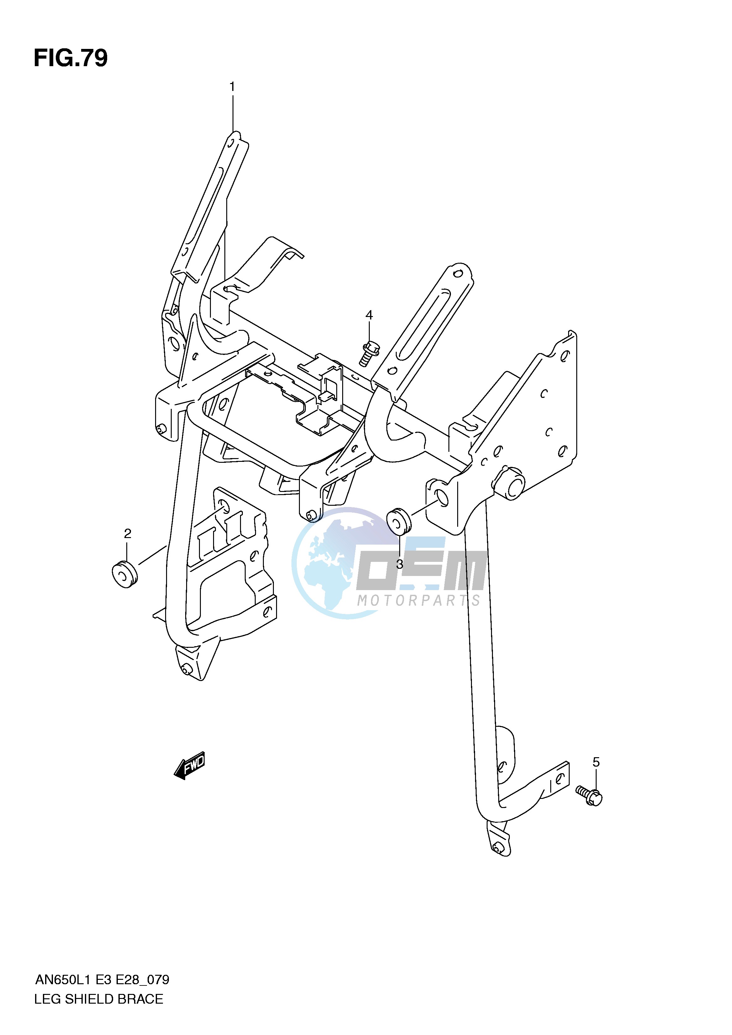 LEG SHIELD BRACE (AN650L1 E33)