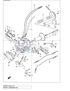 VZ800 (E2) MARAUDER drawing FRONT CARBURETOR