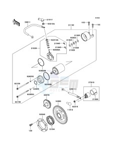 KVF360 4x4 KVF360A6F EU GB drawing Starter Motor