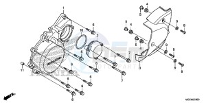 CB1100NAH UK - (E) drawing LEFT CRANKCASE COVER