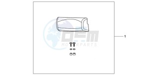 XL1000VA9 France - (F / ABS CMF) drawing TOP BOX PILLION PAD (LOW)