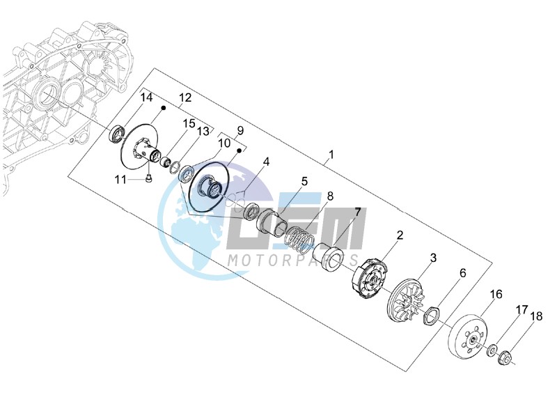 Driven pulley