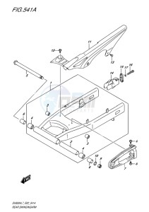 SV650 ABS EU drawing REAR SWINGINGARM