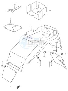 RF600R (E2) drawing REAR FENDER (MODEL S)