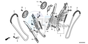 VFR1200XDD CrossTourer - VFR1200X Dual Clutch 2ED - (2ED) drawing CAM CHAIN/TENSIONER