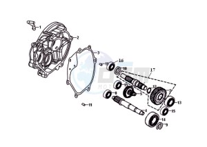 FIDDLE II 125 drawing CRANKCASE - DRIVE SHAFT - CRANKCASE