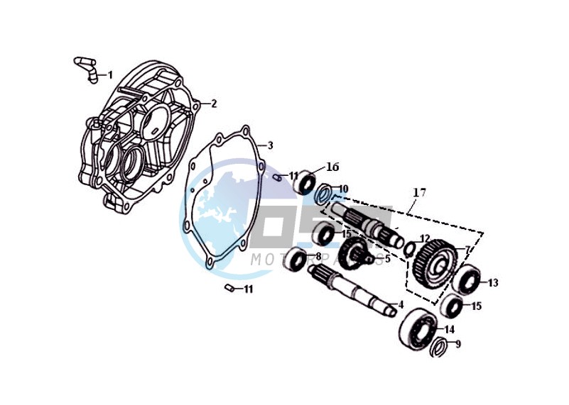 CRANKCASE - DRIVE SHAFT - CRANKCASE