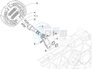 ZIP 100 4T (Vietnam) drawing Rear brake - Brake jaw