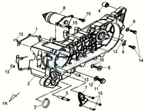 ALLO GT 45KMH 50 drawing CRANKCASE - STARTER