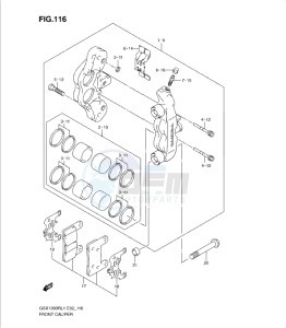 GSX1300R drawing FRONT CALIPER