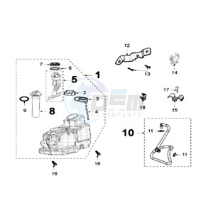 SAT 500 SC drawing TANK AND FUEL PUMP