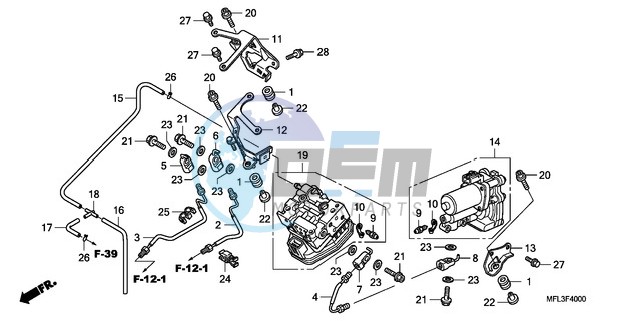 REAR POWER UNIT/REAR VALV E UNIT