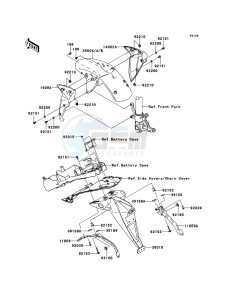 Z750R ZR750NBF FR GB XX (EU ME A(FRICA) drawing Fenders