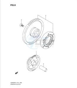 GSXF650 drawing STARTER CLUTCH