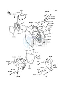 NINJA ZX-6RR ZX600-N1H FR GB XX (EU ME A(FRICA) drawing Engine Cover(s)