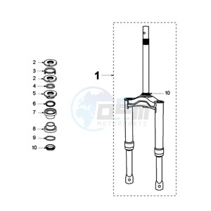 LUDIX 10 RBA ONE drawing FRONT FORK / STEERINGHEAD