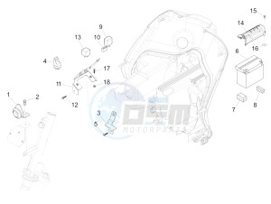 FLY 150 4T 3V IE (NAFTA) drawing Remote control switches - Battery - Horn