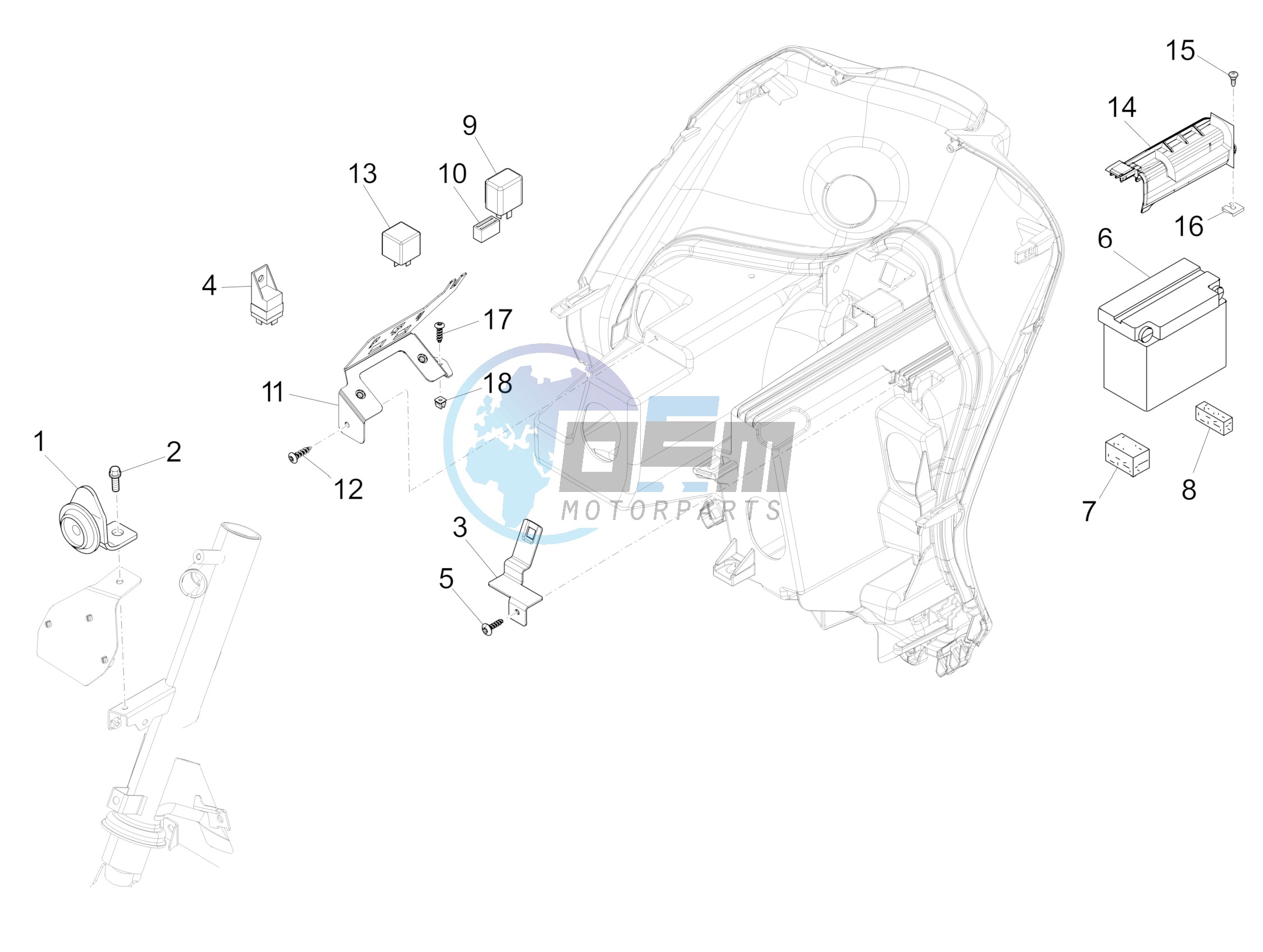 Remote control switches - Battery - Horn