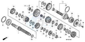 CB1300A9 BR / ABS MME - (BR / ABS MME) drawing TRANSMISSION