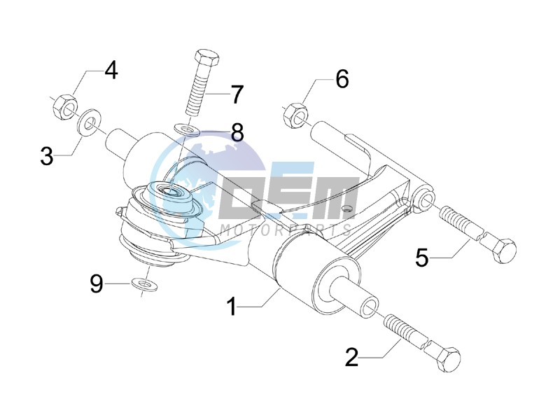 Swinging arm