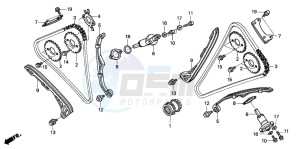 ST1300 drawing CAM CHAIN/TENSIONER