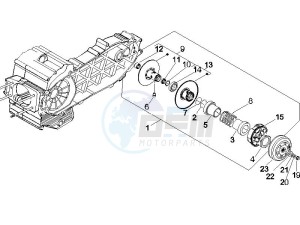 Beverly 400 ie e3 drawing Driven pulley