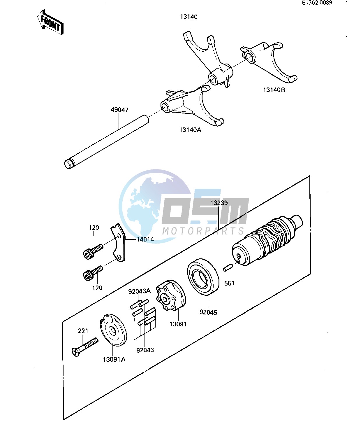 GEAR CHANGE DRUM & FORKS