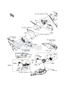 ZZR1400 ABS ZX1400JHF GB XX (EU ME A(FRICA) drawing Turn Signals