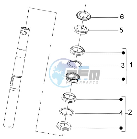 Steering bearing ball tracks