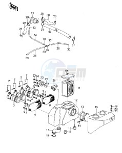 KZ 1000 A [KZ1000] (A3-A4) [KZ1000] drawing AIR CLEANER -- 79-80 A3_A3A_A4- -