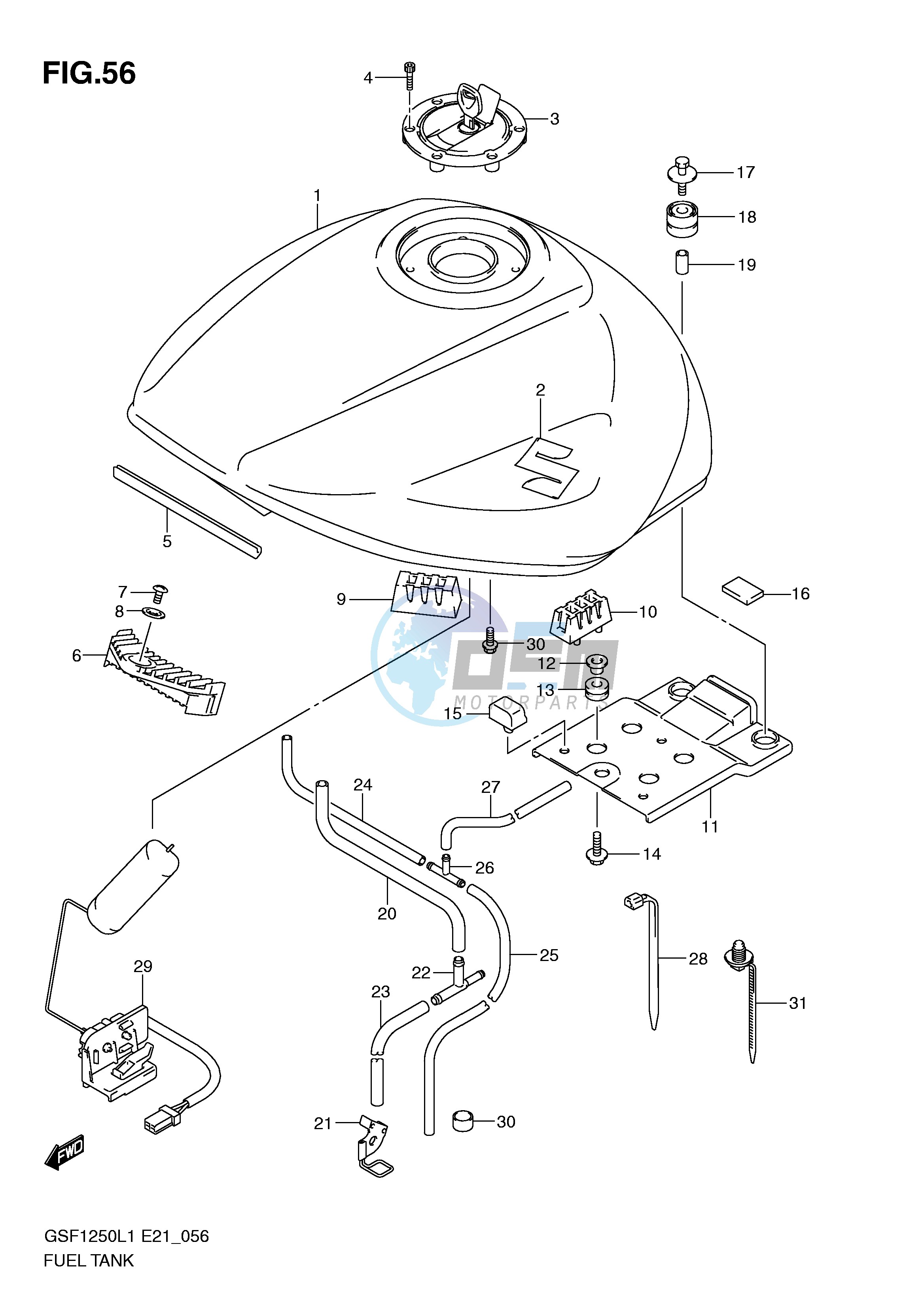 FUEL TANK (GSF1250AL1 E21)