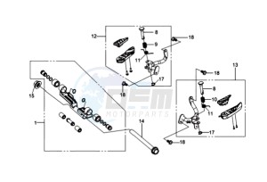 GTS 125 EVO drawing FOOTREST L / R