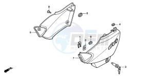 CG125ES drawing SIDE COVER